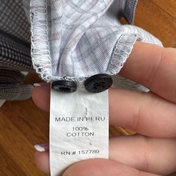 Left Coast Tee Plaid Button Down Mens Shirt Size Medium 100% cotton - Picture 4 of 4